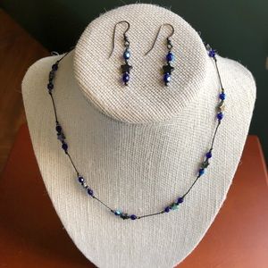 Handcrafted Celestial Necklace and Earring Set